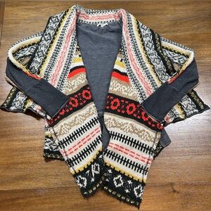 Anthropologie BB Dakota Women’s Size XS Aztec Open Knit Sweater Cardigan